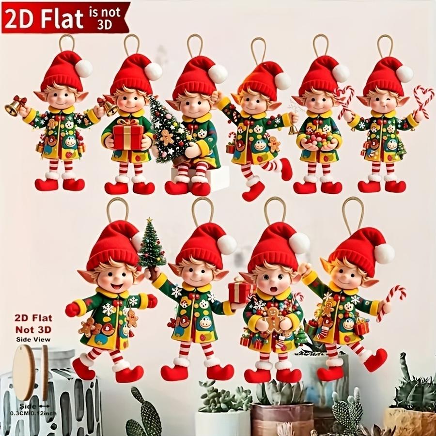 Christmas Tree Artificial - 1/5/10/20/50/100 ชิ้น แบบแบน 2 มิติ, 10