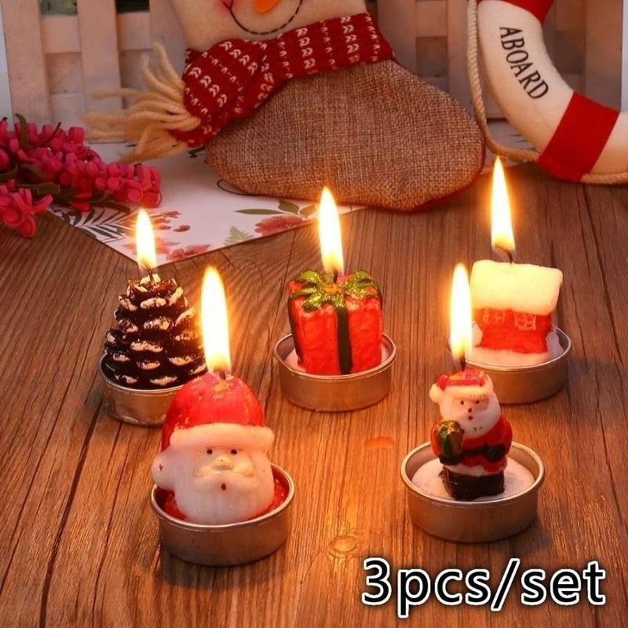 ชุดเทียนตกแต่งคริสต์มาส 3 ชิ้น - Holiday Candle Set บทวิจารณ์และราคา