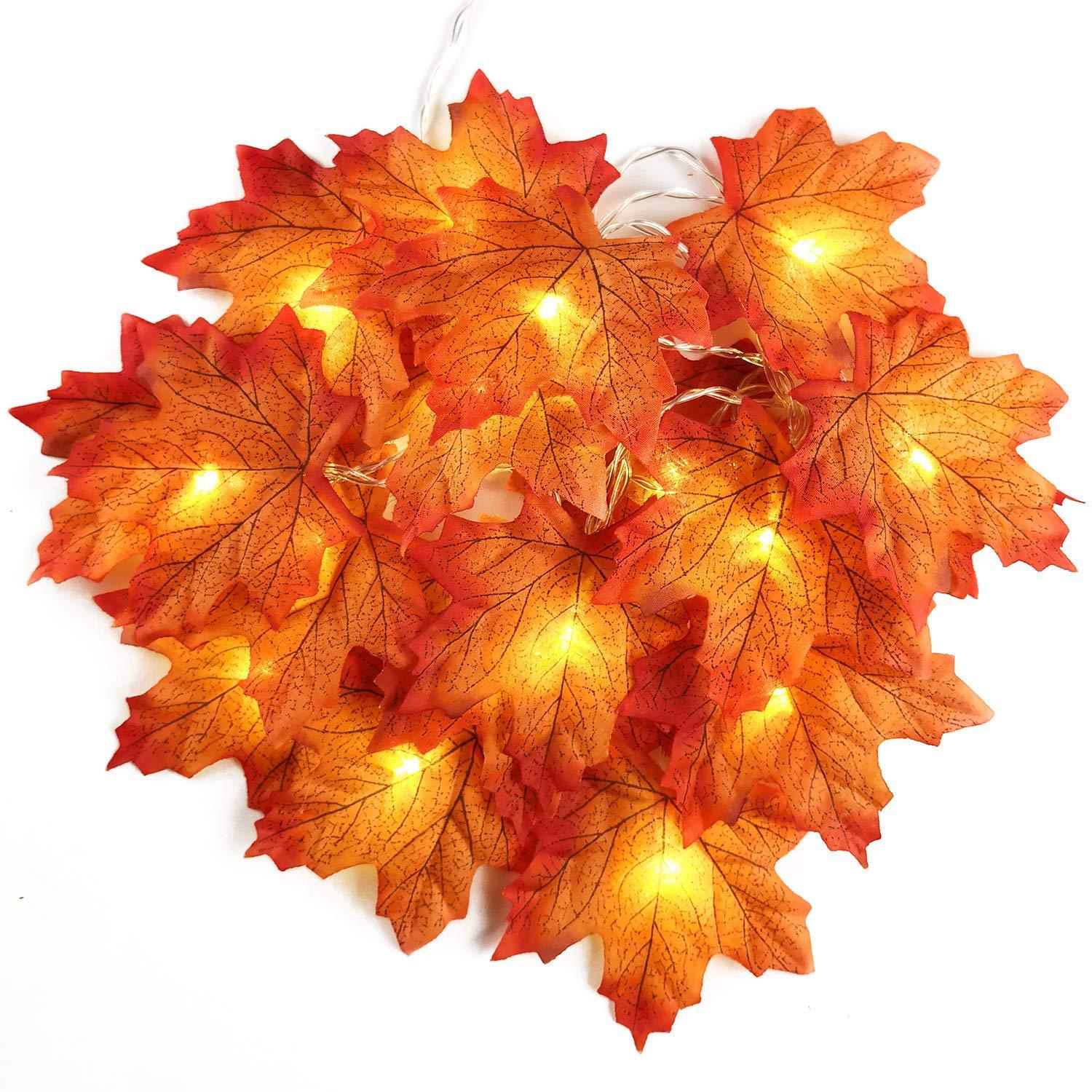 2/3/6M ประดิษฐ์ Maple Leaf ใบ  - Led Fairy String Lights บทวิจารณ์และราคา