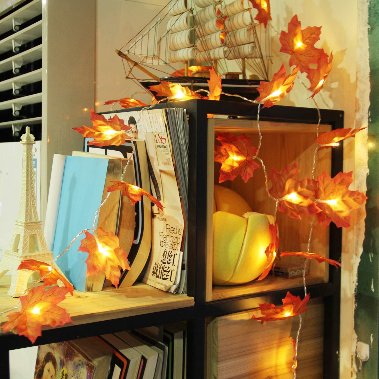 2/3/6M ประดิษฐ์ Maple Leaf ใบ  - Led Fairy String Lights บทวิจารณ์และราคา