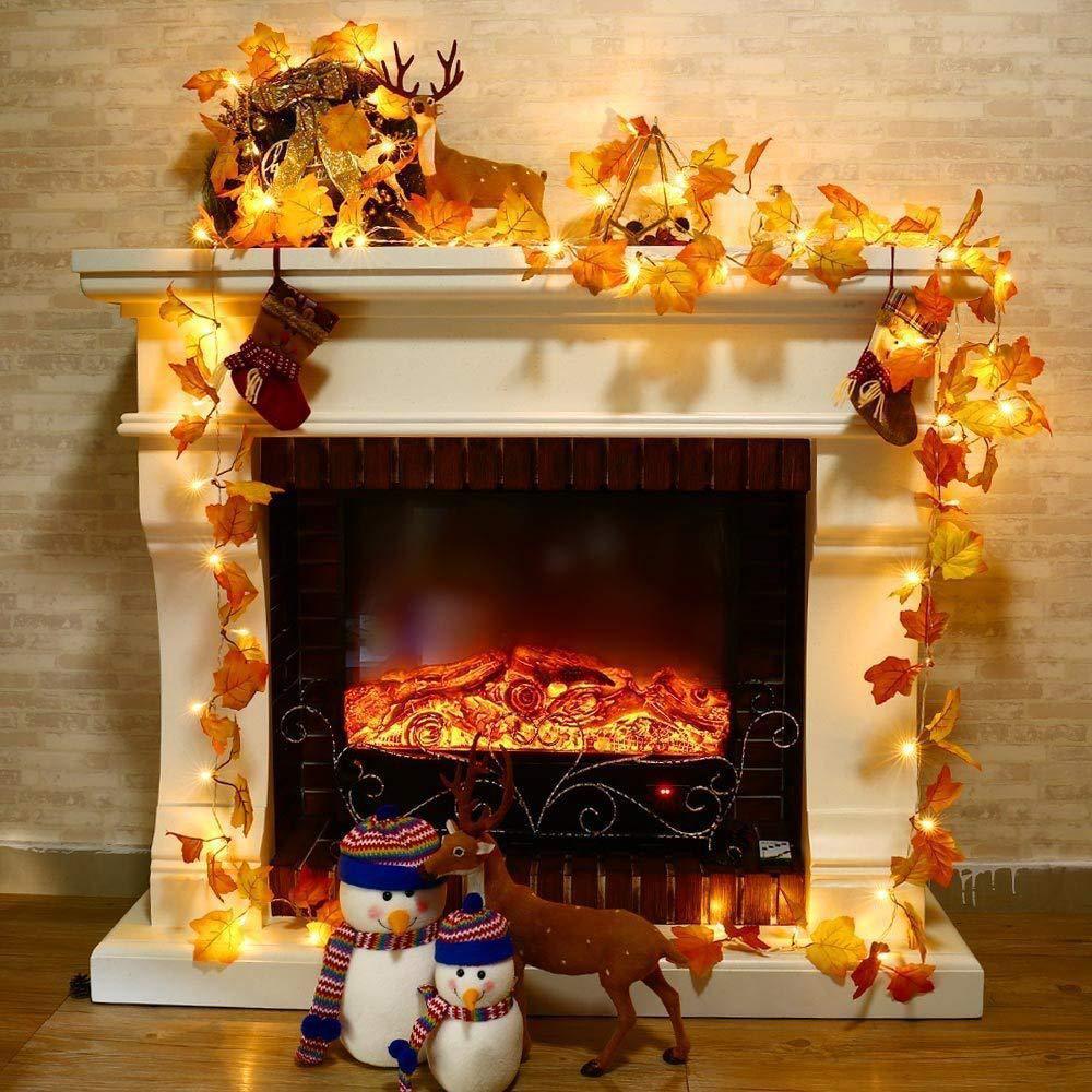 2/3/6M ประดิษฐ์ Maple Leaf ใบ  - Led Fairy String Lights บทวิจารณ์และราคา